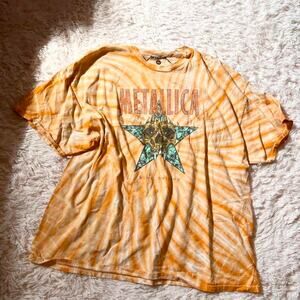 Metallica King Nothing Tie Dye Tee Shirt Band Graphic Rock Metal Unisex XL
